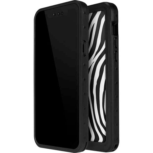 Zebra Print iPhone 15 Pro Waterproof Case